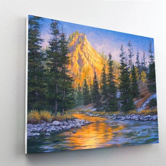Paint By Numbers Kit First Light Mountain - Picture 4 of 4